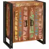 Image de vidaXL Cabinet de chevet Multicolore Bois massif recyclé
