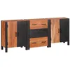 Image de vidaXL Buffet 3 pc Marron 55 x 30 x 75 cm Bois d'Acacia Massif