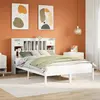 Image de vidaXL Lit bibliothèque sans matelas blanc 140x190 cm bois pin massif