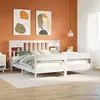 Image de vidaXL Lit bibliothèque sans matelas blanc 180x200 cm bois pin massif