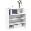 Image de vidaXL Bureau de réception Blanc 100x50x103,5 cm Bois d'ingénierie