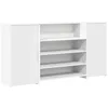 Image de vidaXL Bureau de réception Blanc 200x50x103,5 cm Bois d'ingénierie
