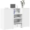 Image de vidaXL Bureau de réception blanc 155x50x103,5 cm bois d'ingénierie