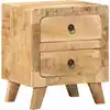 Image de vidaXL Table de chevet 40x32x46 cm bois de manguier massif brut