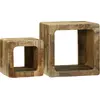 Image de vidaXL Unites TV 2 pcs Marron 36 x 30 x 36 cm Bois de mangue massif