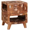 Image de vidaXL Table d'appoint Marron 40 x 40 x 49 cm Bois Recyclé Solide, Tables d'appoint, table rectangulaire moderne, solution de rangement pour salon ou chambre, meuble minimaliste compact