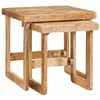 Image de vidaXL Tables gigognes 2 pcs Marron Bois de mangue massif, Salon, Tables modernes, Accent durable, Design compact, Meubles empilables, Surfaces pratiques