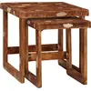 Image de vidaXL Tables gigognes 2 pcs 46 x 46 x 45 cm Bois Recyclé Solide