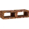 Image de vidaXL Table de chevet 2 pc Marron 45 x 30 x 24 cm Bois Recyclé Solide
