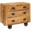 Image de vidaXL Meuble d'appoint Marron 70 x 38 x 63 cm bois de manguier massif