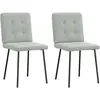 Image de vidaXL Chaises à manger lot de 2 Gris clair Velours