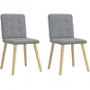 Image de vidaXL Chaises à manger lot de 2 gris clair tissu