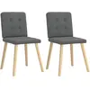 Image de vidaXL Chaises à manger lot de 2 gris foncé tissu