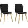 Image de vidaXL Chaises à manger lot de 2 noir tissu