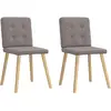 Image de vidaXL Chaises à manger lot de 2 taupe tissu