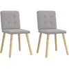 Image de vidaXL Chaises à manger lot de 2 gris nuage tissu