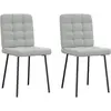 Image de vidaXL Chaises à manger lot de 2 Gris clair Velours