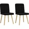 Image de vidaXL Chaises à manger lot de 2 noir tissu