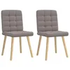 Image de vidaXL Chaises à manger lot de 2 taupe tissu