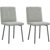 Image de vidaXL Chaises à manger lot de 2 Gris clair Velours