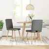 Image de vidaXL Chaises à manger lot de 2 gris foncé tissu