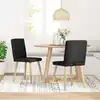 Image de vidaXL Chaises à manger lot de 2 noir tissu