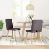 Image de vidaXL Chaises à manger lot de 2 marron foncé tissu