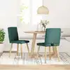 Image de vidaXL Chaises à manger lot de 2 vert foncé tissu