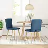 Image de vidaXL Chaises à manger lot de 2 bleu tissu