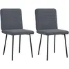 Image de vidaXL Chaises à manger lot de 2 Gris foncé Velours