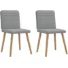 Image de vidaXL Chaises à manger lot de 2 gris clair tissu