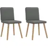 Image de vidaXL Chaises à manger lot de 2 gris foncé tissu