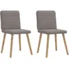 Image de vidaXL Chaises à manger lot de 2 taupe tissu