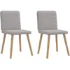 Image de vidaXL Chaises à manger lot de 2 gris nuage tissu
