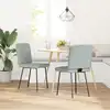 Image de vidaXL Chaises à manger lot de 2 Gris clair Velours
