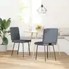 Image de vidaXL Chaises à manger lot de 2 Gris foncé Velours