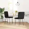 Image de vidaXL Chaises à manger lot de 2 Noir Velours