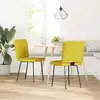 Image de vidaXL Chaises à manger lot de 2 Jaune Velours