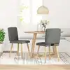 Image de vidaXL Chaises à manger lot de 2 gris foncé tissu