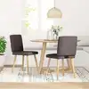 Image de vidaXL Chaises à manger lot de 2 marron foncé tissu
