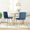 Image de vidaXL Chaises à manger lot de 2 bleu tissu