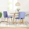 Image de vidaXL Chaises à manger lot de 2 bleu jean tissu