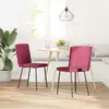 Image de vidaXL Chaises à manger lot de 2 Rouge bordeaux Velours