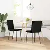 Image de vidaXL Chaises à manger lot de 2 Noir Velours