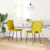 Image de vidaXL Chaises à manger lot de 2 Jaune Velours