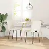 Image de vidaXL Chaises à manger lot de 2 Crème Velours