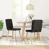 Image de vidaXL Chaises à manger lot de 2 noir tissu