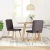 Image de vidaXL Chaises à manger lot de 2 marron foncé tissu