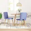 Image de vidaXL Chaises à manger lot de 2 bleu jean tissu