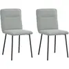 Image de vidaXL Chaises à manger lot de 2 Gris clair Velours